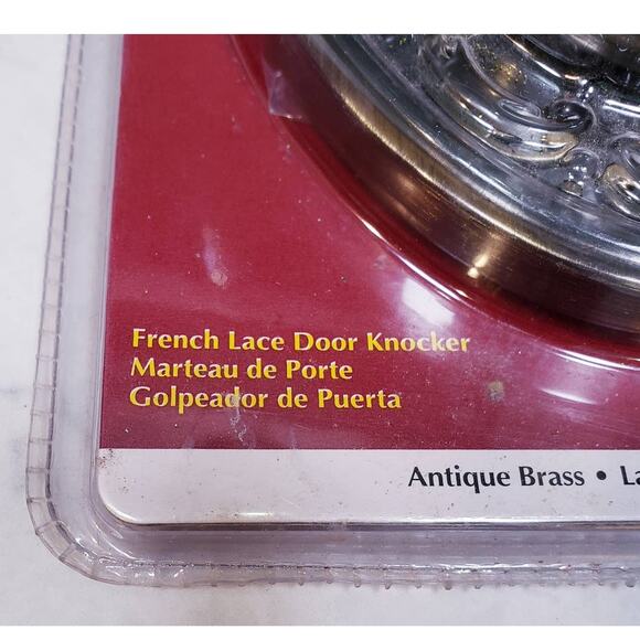 BRAINERD Liberty Hardware Antique Brass French Lace Door Knocker 7"x 4.5"- NEW - Picture 3 of 6